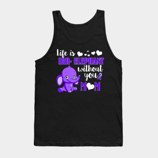 IRR ELEPHANT WITHOUT YOU MOM WOMEN ALZHEIMER AWARENESS Gift Tank Top